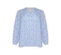 Blouse manches longues femme KAFFE Curve Mahlena Bleu 50