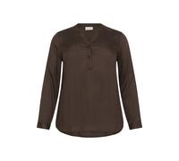 Blouse manches longues femme KAFFE Curve Sida Marron 44