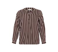 KAFFE CURVE Chemisier 'KCSida' écru / brun foncé, Taille 6XL