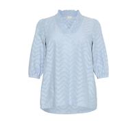 Blouse manches longues femme KAFFE Curve Vitana Bleu 54