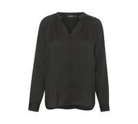 Soaked in Luxury, Femme, Blouses et Chemises, Noir, Taille: 40 FR Chemisier noir à manches longues avec col en V