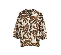 Blouse manches longues imprimÃ©e femme Mat Fashion Marron TU
