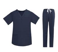 Blouse Medicale Femme Uniforme médical unisexe for médecins, ensembles médicaux for salle d'opération, fournitures d'infirmière, vêtements de travail, costumes d'infirmière chirurgicale(Dark Blue,L)