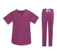 Blouse Medicale Femme Uniforme médical unisexe for médecins, ensembles médicaux for salle d'opération, fournitures d'infirmière, vêtements de travail, costumes d'infirmière chirurgicale(ROSE,L)