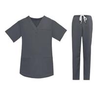 Blouse Medicale Femme Uniforme médical unisexe for médecins, ensembles médicaux for salle d'opération, fournitures d'infirmière, vêtements de travail, costumes d'infirmière chirurgicale(Gray,L)