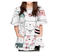 Blouse Medicale Femme Uniformes de bloc opératoire, blouses de travail hospitalières, hauts, fournitures, combinaisons de chirurgie dentaire et infirmière, vêtements de travail(Color15,XX-Large)