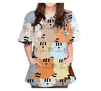 Blouse Medicale Femme Uniformes de bloc opératoire, blouses de travail hospitalières, hauts, fournitures, combinaisons de chirurgie dentaire et infirmière, vêtements de travail(Color18,XX-Large)