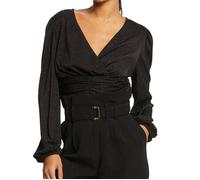 Blouse - MORGAN - Manches longues - Col V - Noir M