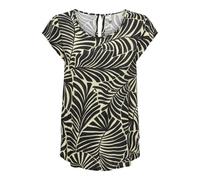 Blouse Nova Col Rond Imprimé Feuilles Fermeture À Bouton Femme Only