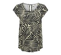 Blouse Nova Col Rond Imprimé Feuilles Fermeture À Bouton Femme Only