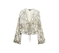 Blouse plissÃ© Ã manches annÃ©es 70 femme Superdry Blanc M