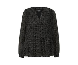 Blouse plissÃ© en mousseline femme COMMA Noir 38