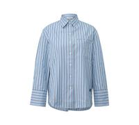 Blouse rayÃ©e coupe dÃ©contractÃ©e en popeline de coton avec col chemise femme s.Oliver Bleu 38