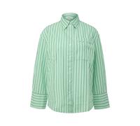 Blouse rayÃ©e coupe dÃ©contractÃ©e en popeline de coton avec col chemise femme s.Oliver Vert 38