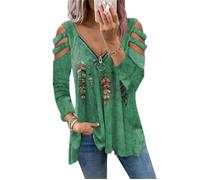 Blouse Sans Bretelles - MISSMAO - Modèle - Col en V - Ourlet Ample - Vert XXXL