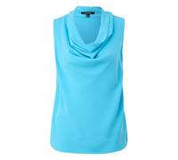 Blouse sans manches Ã col bÃ©nitier en jersey fluide femme COMMA Turquoise 34