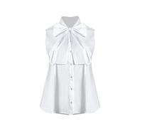 Blouse sans manches avec dÃ©tail nÅud femme Mat Fashion Blanc L/XL