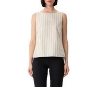 Blouse sans manches en lin mÃ©langÃ© Ã rayures tennis femme COMMA Blanc 48