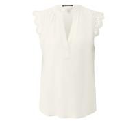 Blouse sans manches en viscose avec dentelle aux emmanchures femme QS Blanc 32