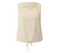 Blouse sans manches en viscose mÃ©langÃ©e imprimÃ©e sur toute la surface et dotÃ©e d'un cordon de serrage femme s.Oliver Beige 44