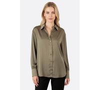 Blouse satinée kaki oversize manches longues Misciano Femme