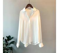 Blouse Satinée pour femme Polyester Douce et Légère Blouse Satinée
