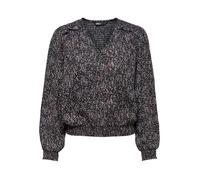 ONLY ONLTIANA L/S Smock Top WVN Noos Blouse, Noir/AOP : Lanna Ditsy, S Femme