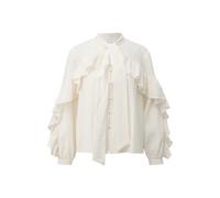 Blouse statement structurÃ©e avec nÅud et dÃ©tail volantÃ© femme COMMA Beige 44