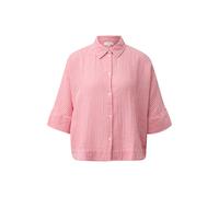 Blouse structurÃ©e Ã manches courtes col chemise et dÃ©tail plissÃ© femme s.Oliver Rose 36