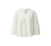 Blouse structurÃ©e en viscose avec fronces et manches raglan 3/4 femme s.Oliver Blanc 42