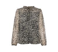 ONLY Femme Onlditsy L/S WVN Noos Blouse, Noir/Orange : Léonora, S EU