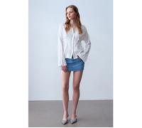 Blouse Tissée Brodée À Col V M