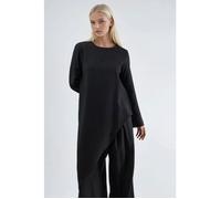 Blouse Tunique Longue à Manches Longues Texturée S