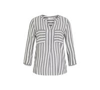 Tom Tailor Chemisier bleu fumé/blanc Taille S