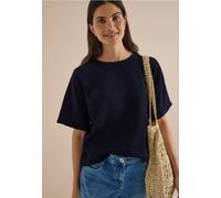 Cecil 3413438 Chemisier à épaules dénudées pour Femme - Couleur Unie (Lot de 1), Bleu foncé Urbain, XXL