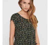Blouse Vic Vert Foncé À Fleurs Jaunes Femme Only