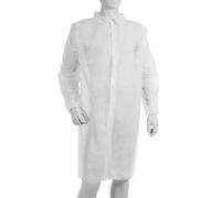 Blouse visiteur adulte en non tissé avec bouton pression Mercator - L