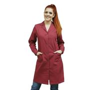 Blouses de travail pour femmes, manches longues, entreprises de nettoyage, ouvrière, domestique, femme de chambre Colf, bordeaux, X-Small