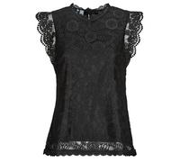 Blouses femmes Pieces PCOLLINE SL LACE TOP Noir EU L