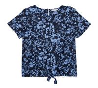 Blouses filles Only KOGLINO S/S KNOT TOP CP PTM Bleu 11 ans