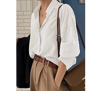 Blouses For Women Fashion, Button Up Drop Shoulder Long Shirt Casual Casual Shirt Tops
