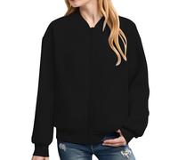 Blouson à Capuche Fille Court Zippé Manches Longues Décontracté Chaud Chic Élégant Sweat Long Femme avec Poches Sport Casual Veste Hoodie Sweatshirt Automne Hiver