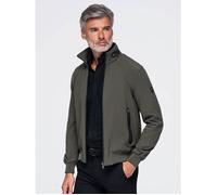 Blouson à capuche homme - Ombre - JANP-0233 - zippé - coupe regular - Vert XXL