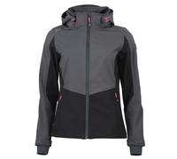 Peak Mountain Blouson à capuche zippé Softshell contre-collé mesh Gris 2XL