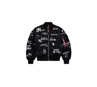 ALPHA INDUSTRIES Veste mi-saison 'MA-1 Peace' rouge / noir / blanc, Taille XXXL