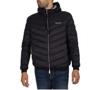 Blouson Armani Exchange - Réf. 8NZB53-ZNW3Z-0217. Couleur : Noir. Détails. - Col capuche avec cordon de serrage. - Manches longues. L