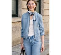 Blouson au look denim avec col rond