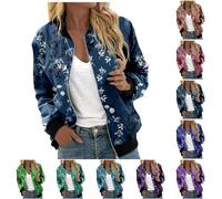 Blouson aviateur à manches longues avec fermeture éclair pour femme Veste de Tailleur pour Femme Fly Away Col Fermeture éclair Veste légère Polyvalente