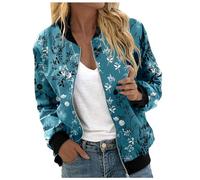 Blouson aviateur à manches longues avec fermeture éclair pour femme Veste de Tailleur pour Femme Fly Away Col Fermeture éclair Veste légère Polyvalente