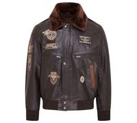 Blouson Aviateur de Vol de L'Armée de L'Air en Cuir de Vachette Pour Hommes